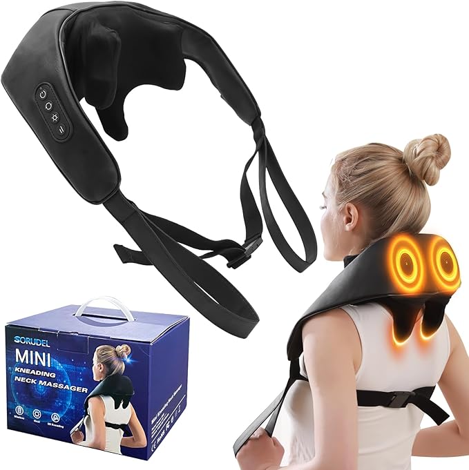 Neck Massager Roller with Heat Shiatsu Deep